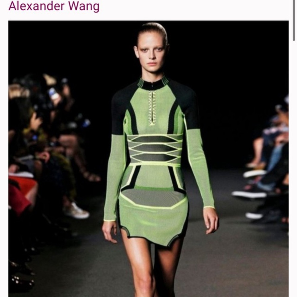 Alexander Wang Thunderbolt 2-tone Mesh Dress